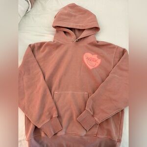 Pink Hoodie with Heart Patch